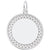 Filigree Disc Charm In 14K White Gold