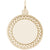 Filigree Disc Small Charm In Yellow Gold
