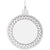 Filigree Disc Small Charm In Sterling Silver