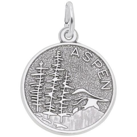 Aspen Scene Charm In Sterling Silver