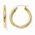 14k Yellow Gold Polished Hoop Earrings