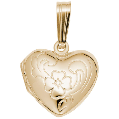 Locket Charm in Yellow Gold Plated