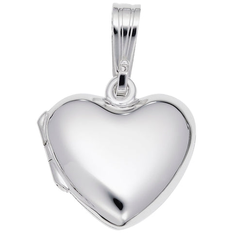 Locket Charm In 14K White Gold