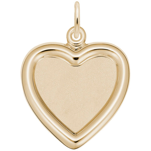 Heart Charm in Yellow Gold Plated