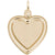 Heart Charm in Yellow Gold Plated