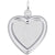 Heart Charm In 14K White Gold