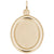 Oval Charm in Yellow Gold Plated