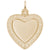 Heart Scroll Charm in Yellow Gold Plated