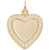 Heart Scroll Charm In Yellow Gold