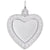 Heart Scroll Charm In 14K White Gold