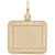 Rect. Hor. Scroll Charm in Yellow Gold Plated