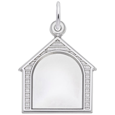 Photoart Dog House Charm In 14K White Gold