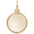 Photoart Circle Charm In Yellow Gold