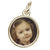 Photoart Circle charm in Yellow Gold Plated hide-image