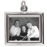 Large Rect Horizontal charm in Sterling Silver hide-image