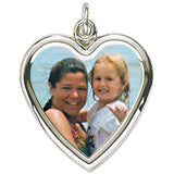 Large Heart charm in Sterling Silver hide-image