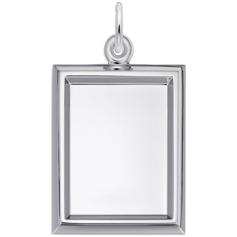 Photoart Sm Rect Vertical Charm In 14K White Gold