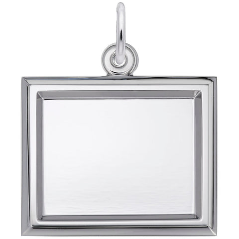 Photoart Sm Rect Horizontal Charm In 14K White Gold