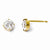 14k Yellow Gold CZ Stud-5.0mm Earrings