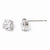 14k White Gold CZ Stud-5.0mm Earrings