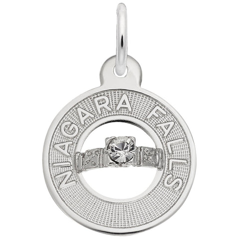 Niagara Falls Charm In Sterling Silver