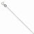 14K White Gold Carded Cable Rope Chain