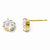14k Yellow Gold CZ Stud-6.0mm Earrings
