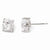 14k White Gold CZ Stud-6.0mm Earrings