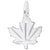 Maple Leaf Charm In 14K White Gold