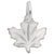 Maple Leaf - Satin Charm In Sterling Silver