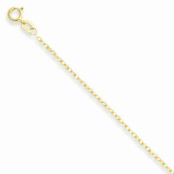 14K Yellow Gold Carded Cable Rope Chain