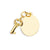 Key & Tag Charm in 14k Gold