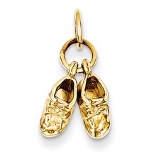 14k Gold Baby Shoes Charm hide-image