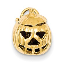 14k Gold with Enamel Moveable Jack-o-Lantern Charm hide-image
