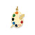 Enameled Artist Palette Charm in 14k Gold