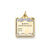 Enameled Blue Engravable Birth Certificate Charm in 14k Gold