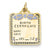 14k Gold Enameled Blue Engravable Birth Certificate Charm hide-image