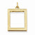 14k Gold Picture Frame Pendant, Pendants for Necklace