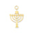 Menorah Charm in 14k Gold