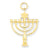 14k Gold Menorah Charm hide-image