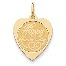 14k Gold Happy Anniversary Charm hide-image