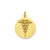Caduceus Disc Charm in 14k Gold