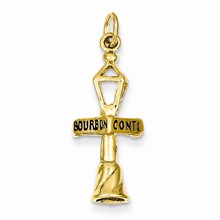 14k Gold 3-D Bourbon/Conti Street Charm hide-image