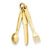 14k Gold Knife, Fork & Spoon Charm hide-image