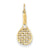 14k Gold Racquet Charm hide-image