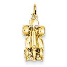 14k Gold 3-D Race Car Charm hide-image