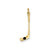 Hockey Stick with Enamel Charm in 14k Yellow Gold