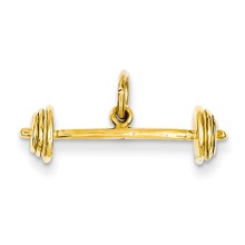 14k Gold Barbell Charm hide-image