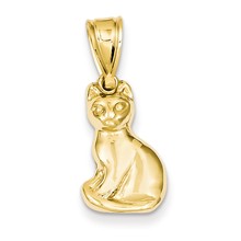 14k Gold Cat Charm hide-image