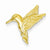14k Gold Hummingbird Slide Pendant, Pendants for Necklace